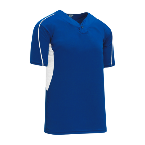 Athletic Knit One Button Pro Placket Baseball Jersey with Underarm Inserts (BA1745)